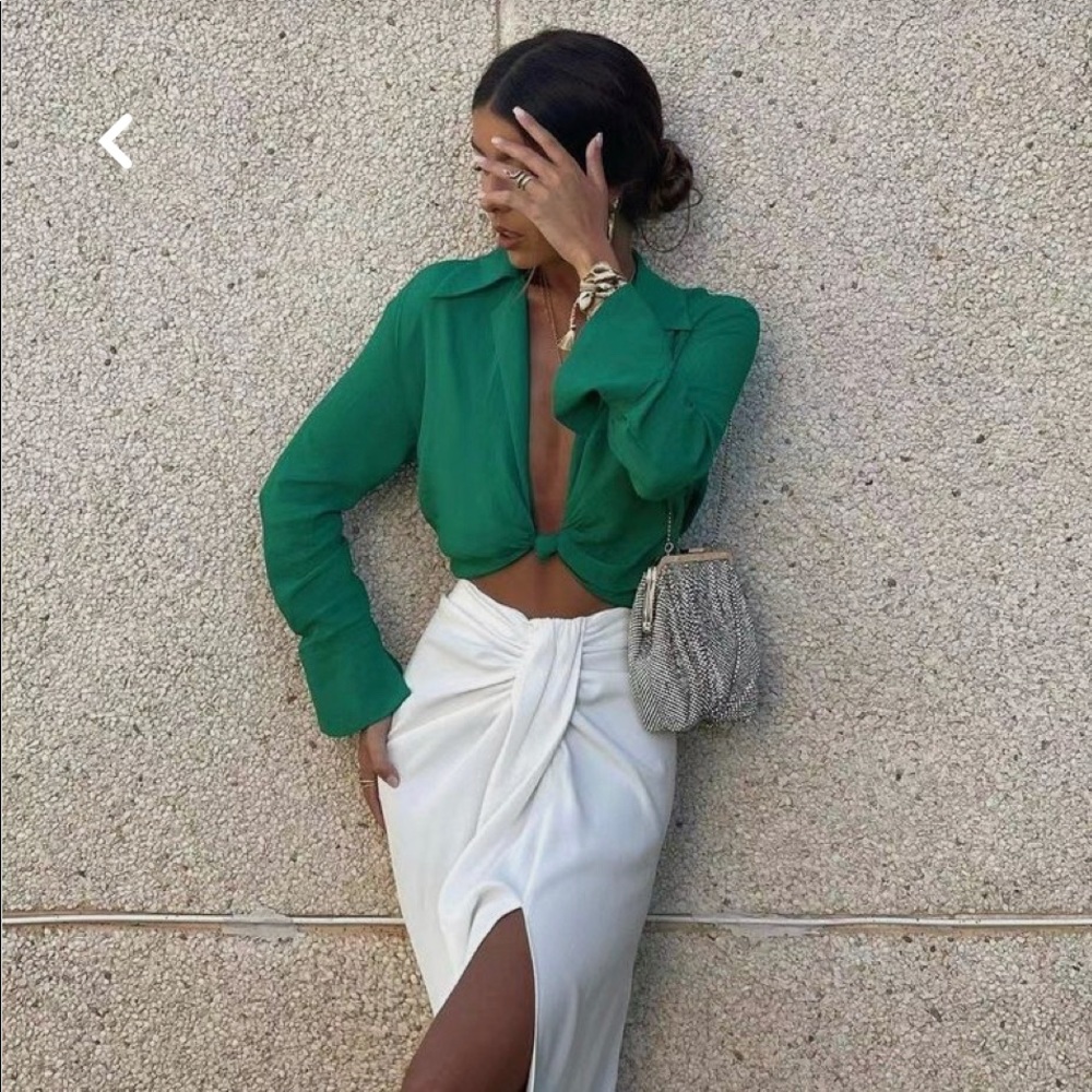 Zara cropped blouse